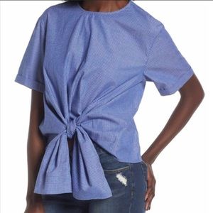 bp | Tie-Front Button-Back Top